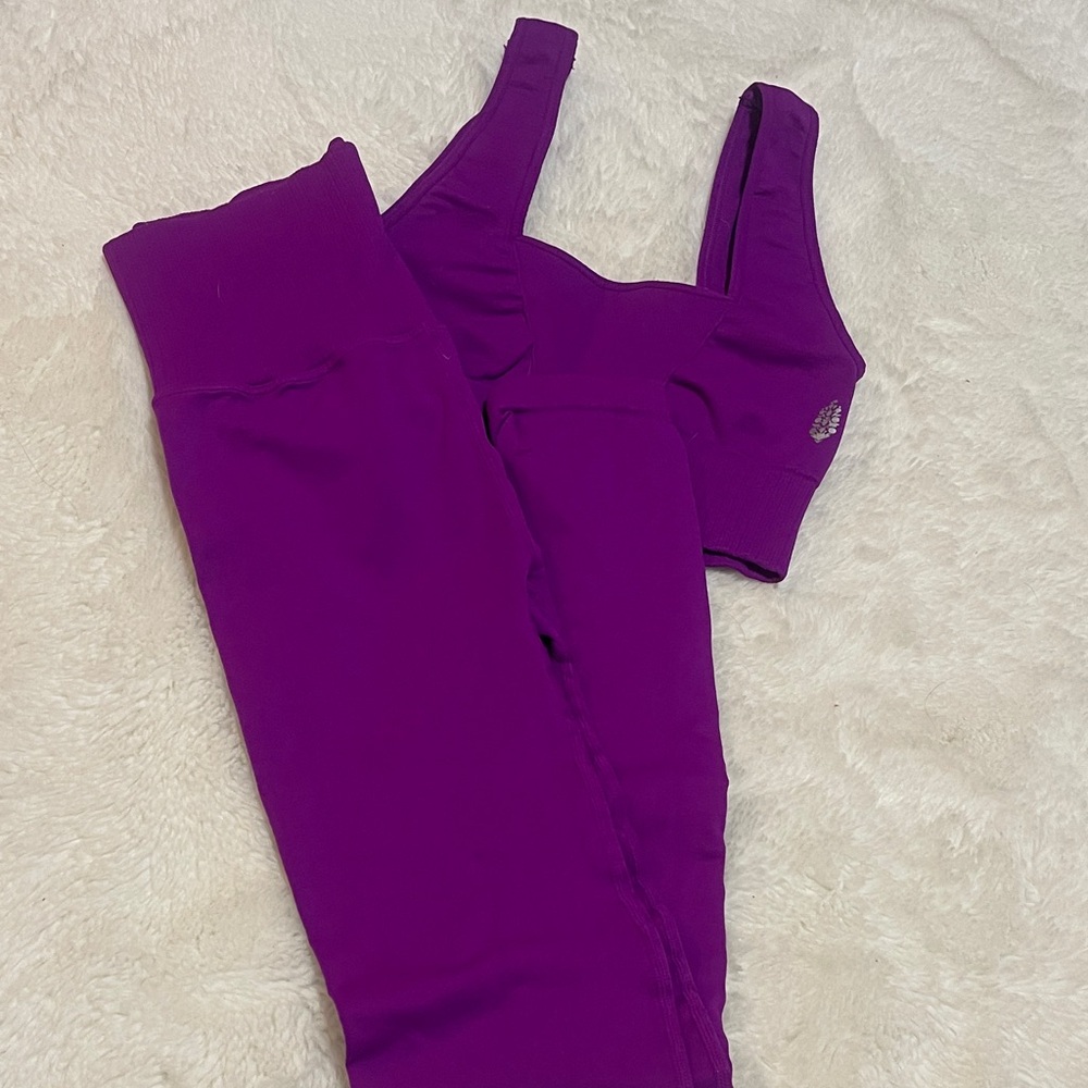 FP Movement by Free People Vibrant Purple Sports Bra size Xs set